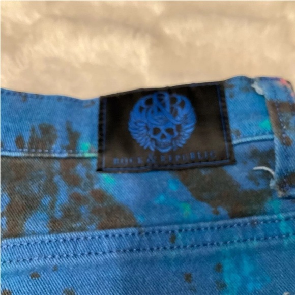 Rock & Republic Women’s/Junior Lolita Paint Splash Shorts Size 6 - Picture 8 of 12